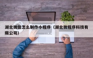 当阳湖北微信怎么制作小程序（湖北微程序科技有限公司）